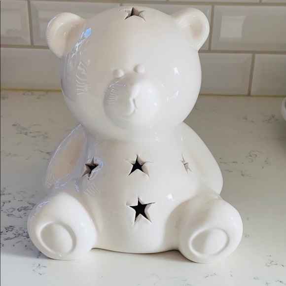Lila & Jack White Ceramic Bear Cordless Lamp - Picture 3 of 15